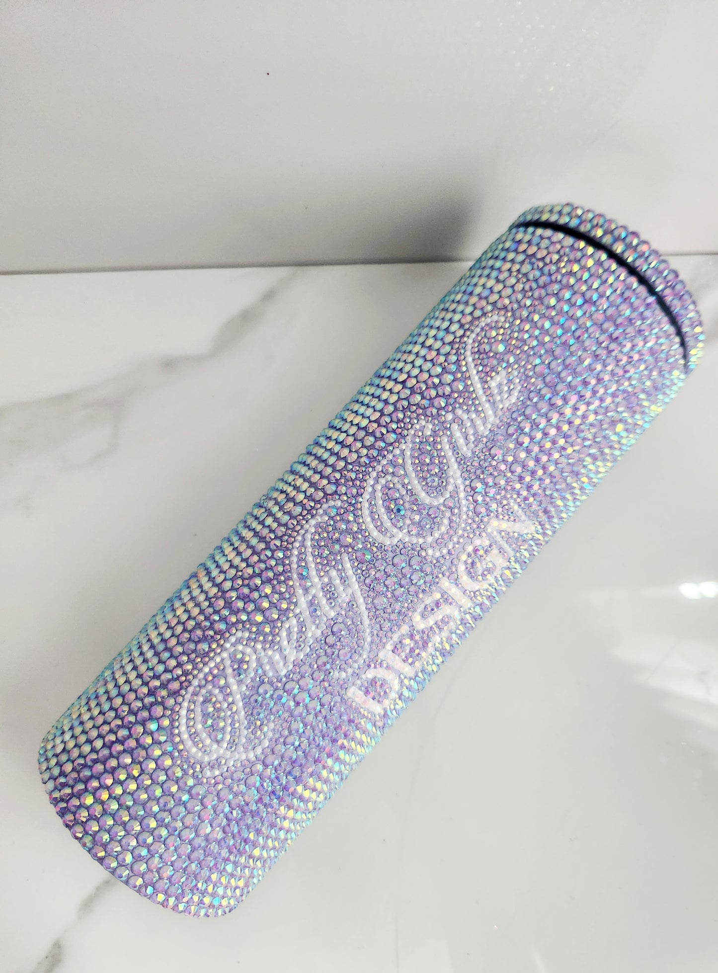 Rhinestone tumbler 20 oz skinny