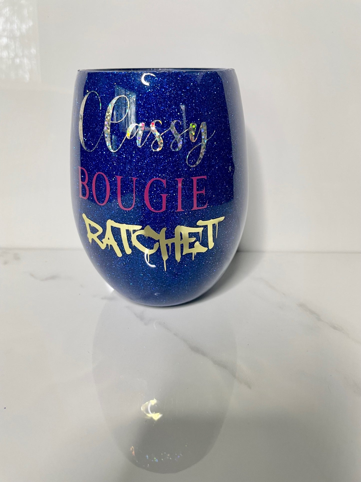 Stemless wine glass